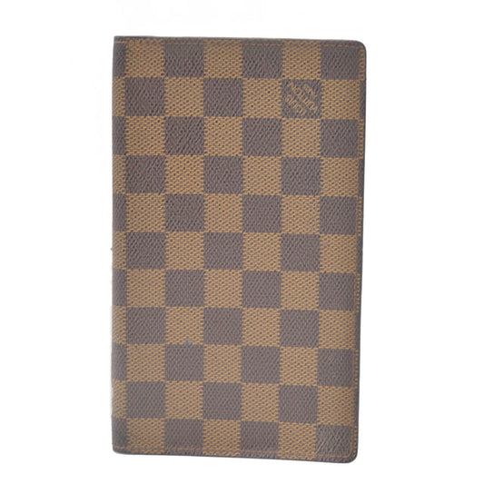 Louis Vuitton Damier Agenda De Poche Pocket Notebook Cover Brown MI1918