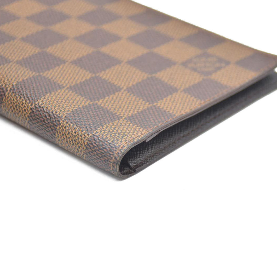 Louis Vuitton Damier Agenda De Poche Pocket Notebook Cover Brown MI1918