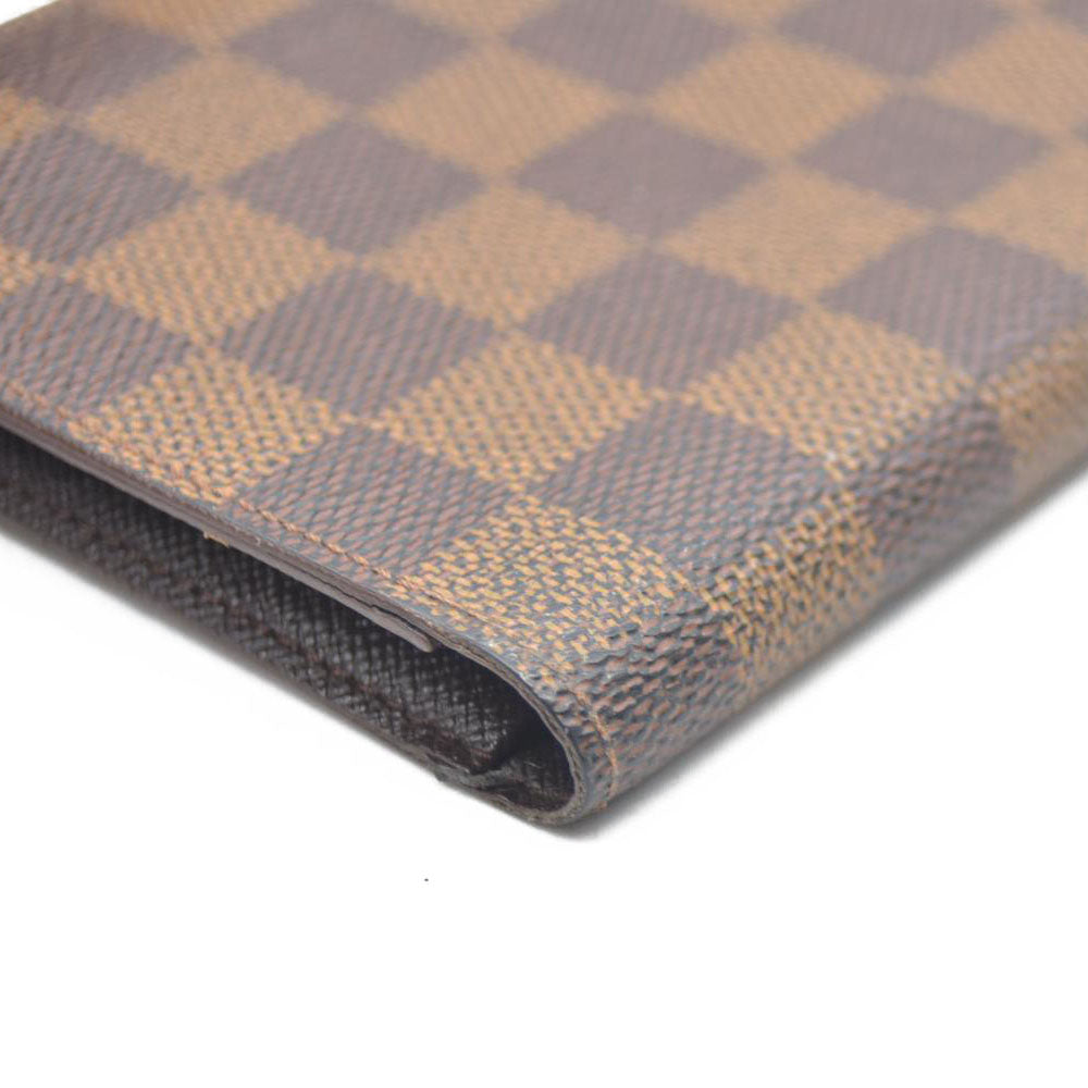 Louis Vuitton Damier Agenda De Poche Pocket Notebook Cover Brown MI1918
