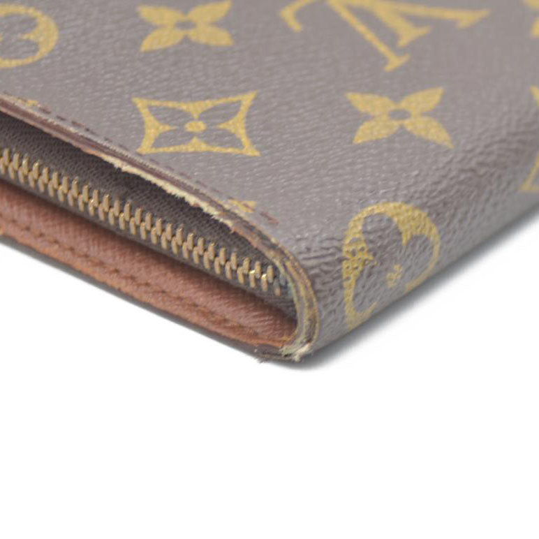 LOUIS VUITTON Monogram Porte Monnaie Zip Around Long Wallet CA1918