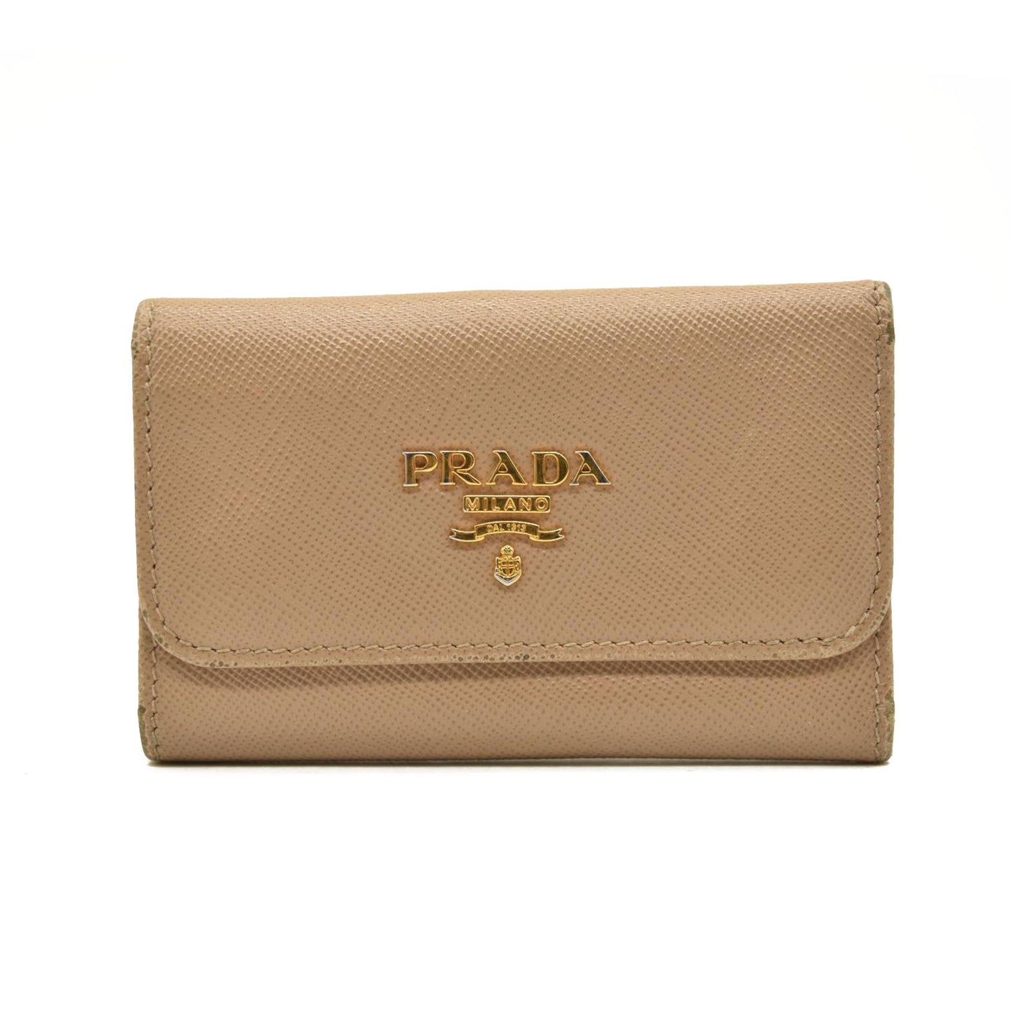Prada  Saffiano 4 Key Holder Beige