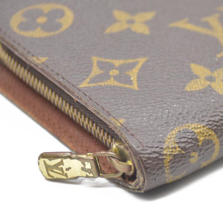 LOUIS VUITTON Monogram Porte Monnaie Zip Around Long Wallet CA1918