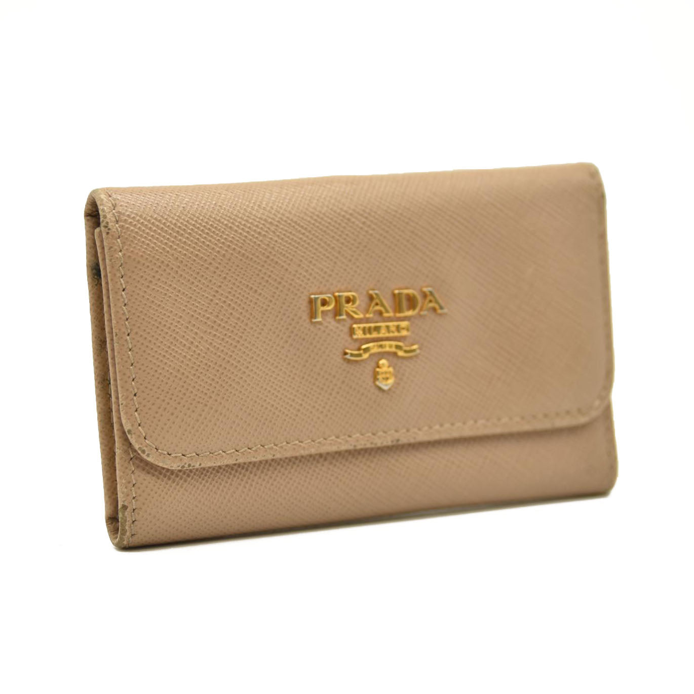 Prada  Saffiano 4 Key Holder Beige