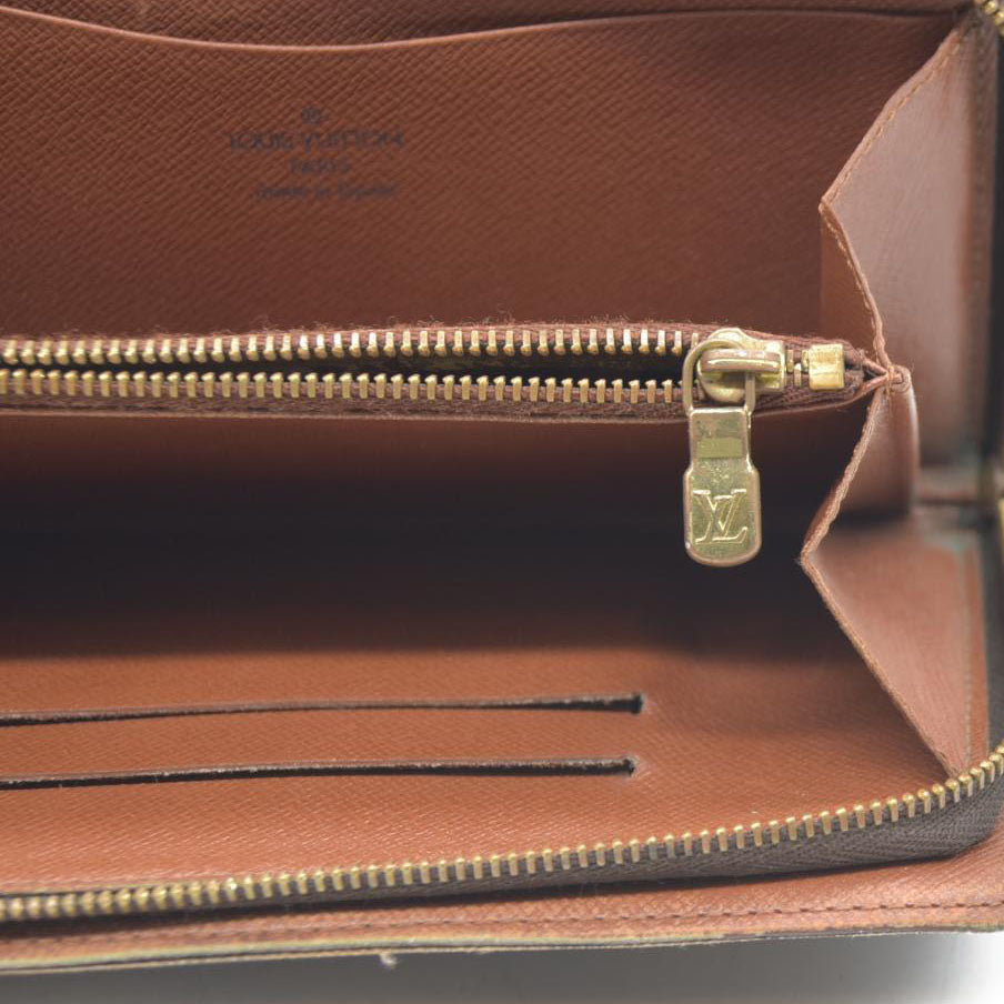 LOUIS VUITTON Monogram Porte Monnaie Zip Around Long Wallet CA1918