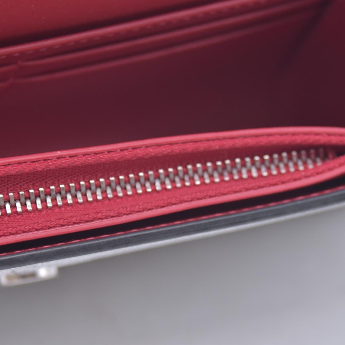 $1190 Christian Louboutin Glitter Calfskin Loubi54 Crossbody Clutch Silver 10021112