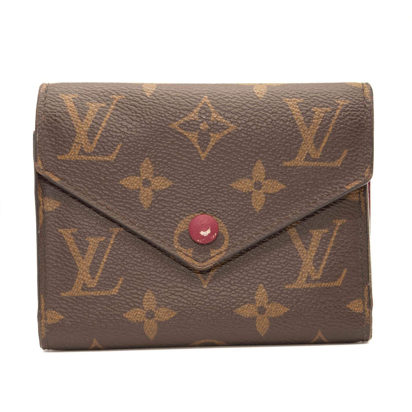 LOUIS VUITTON Monogram Victorine Wallet Fuchsia USED