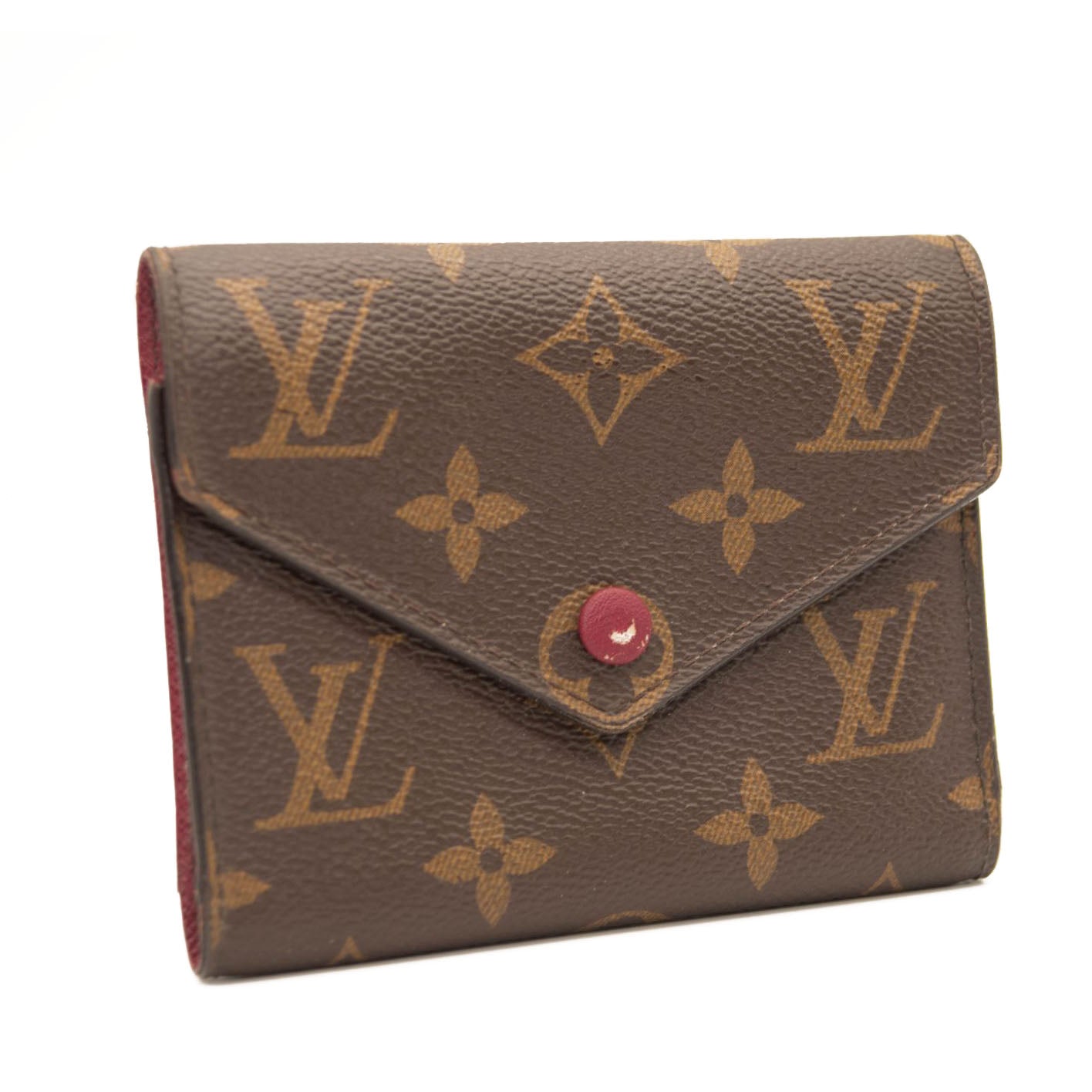 LOUIS VUITTON Monogram Victorine Wallet Fuchsia USED