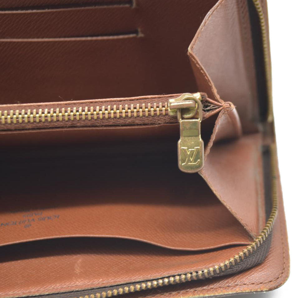 LOUIS VUITTON Monogram Porte Monnaie Zip Around Long Wallet CA1918