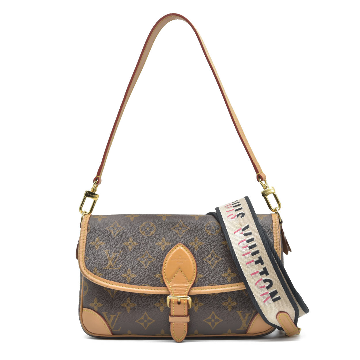 $2620 LOUIS VUITTON  Monogram Diane Black RFID Crossbody