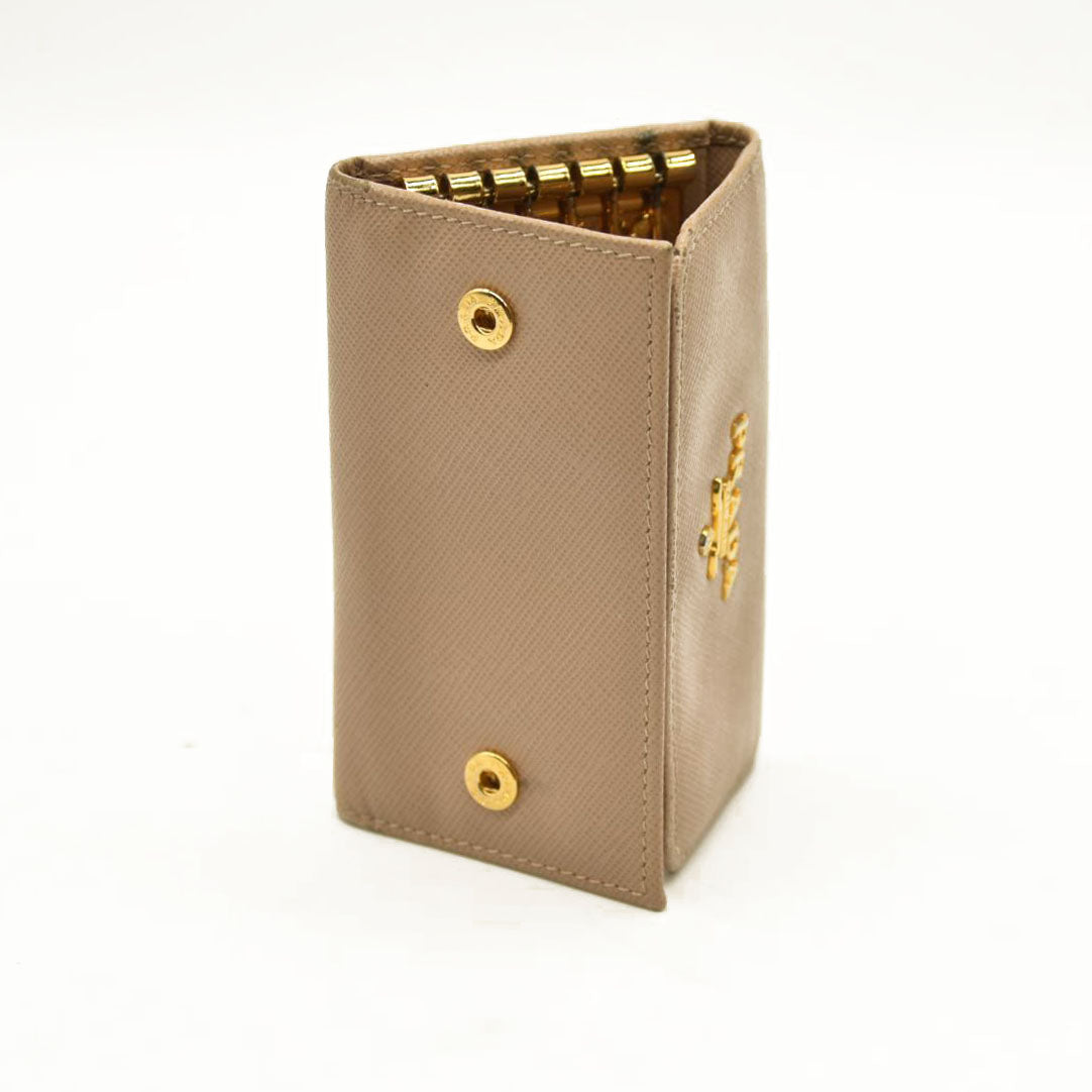 Prada  Saffiano 4 Key Holder Beige