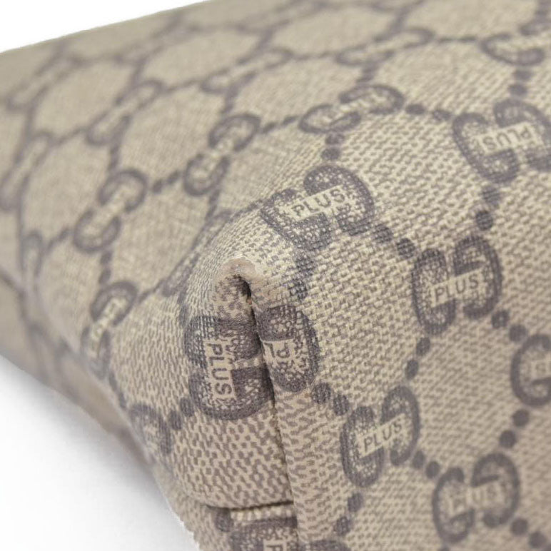 $1100 Gucci GG Gucci Plus PVC Leather Pouch Clutch Bag