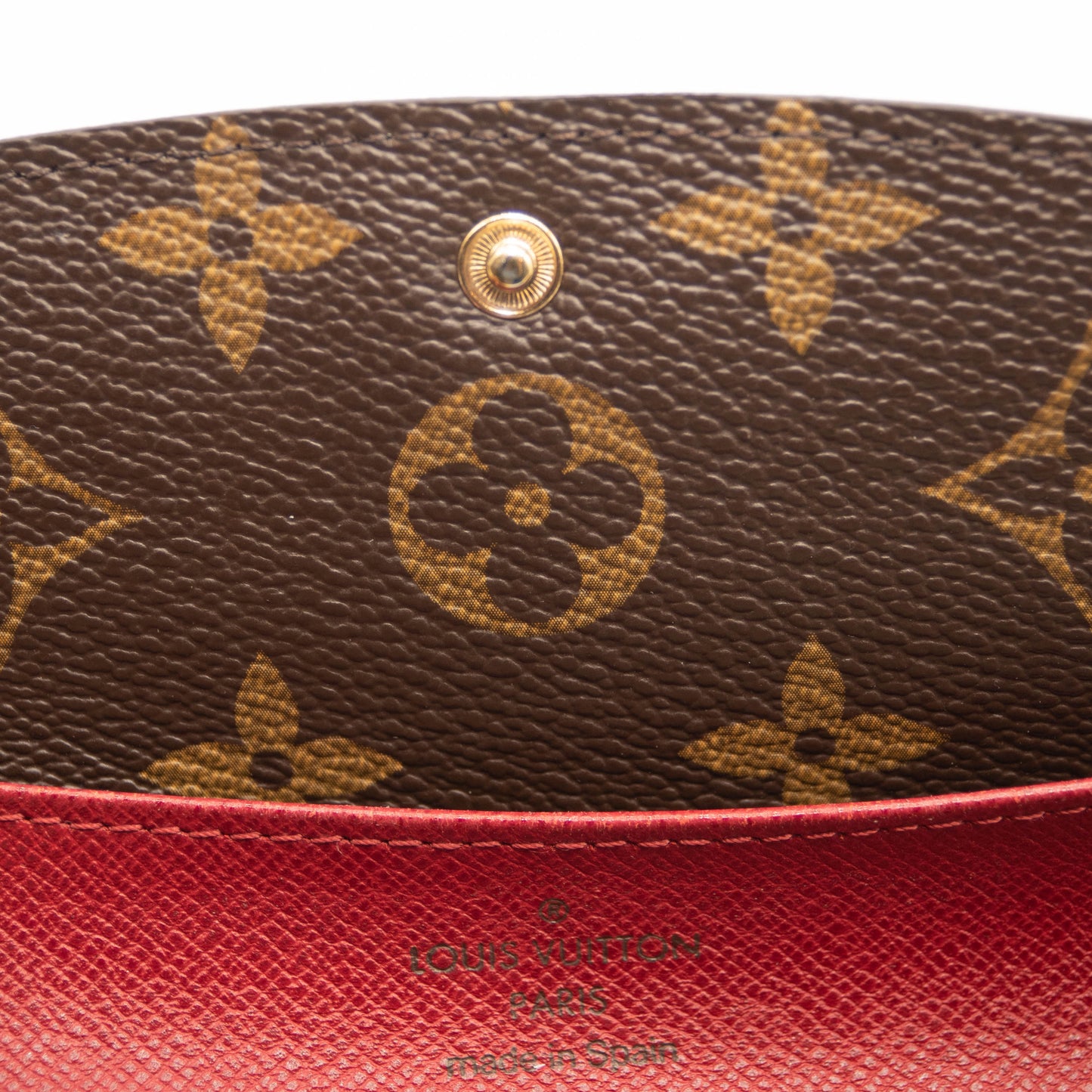 Louis Vuitton Monogram Emilie Wallet Red