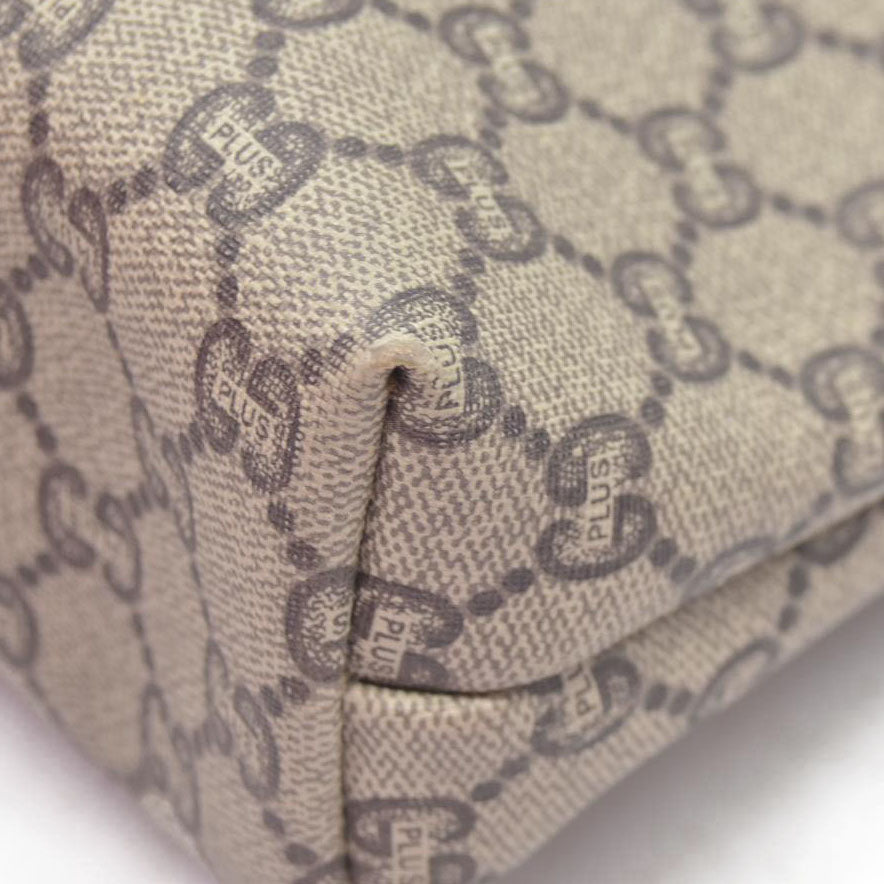 $1100 Gucci GG Gucci Plus PVC Leather Pouch Clutch Bag