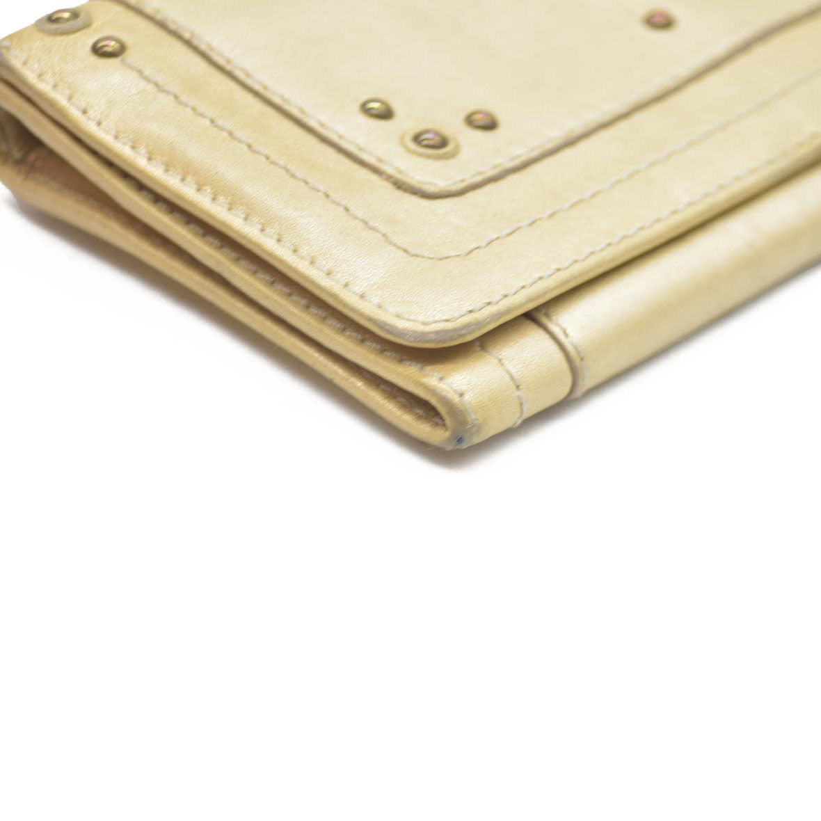 Chloe Paddington Leather Long Bifold Wallet Gold