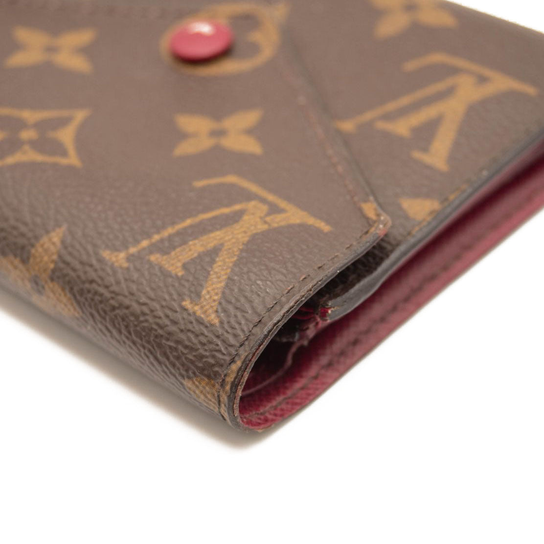 LOUIS VUITTON Monogram Victorine Wallet Fuchsia USED