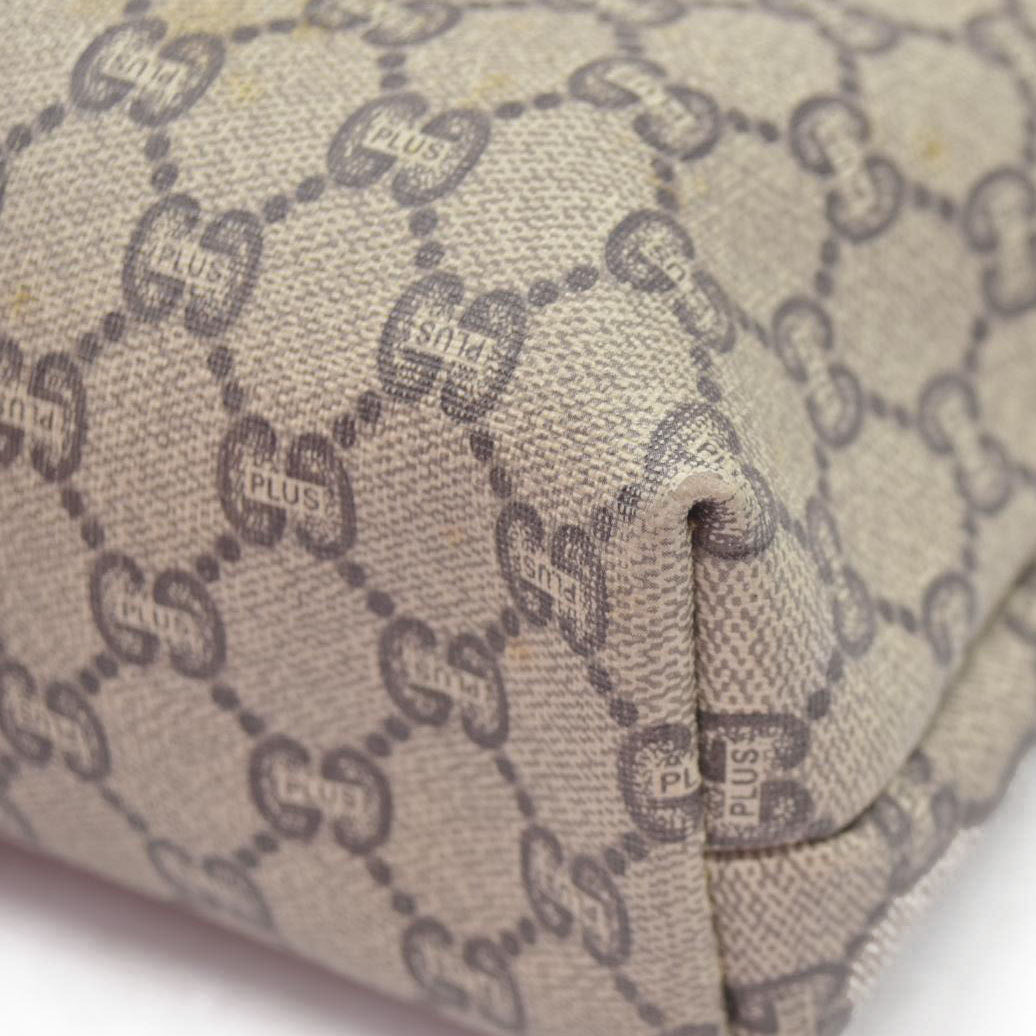 $1100 Gucci GG Gucci Plus PVC Leather Pouch Clutch Bag