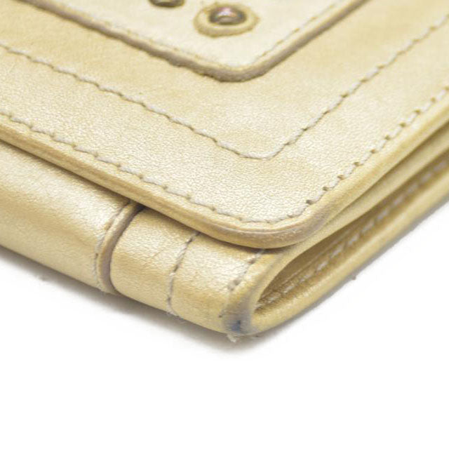 Chloe Paddington Leather Long Bifold Wallet Gold