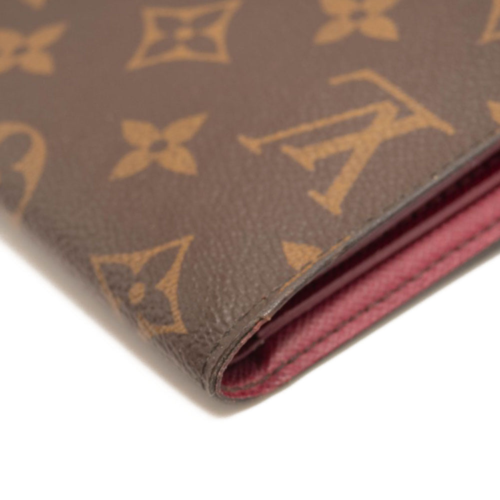 LOUIS VUITTON Monogram Victorine Wallet Fuchsia USED