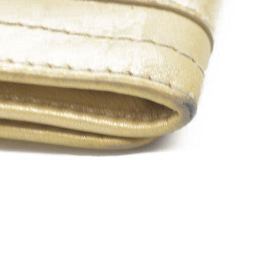 Chloe Paddington Leather Long Bifold Wallet Gold