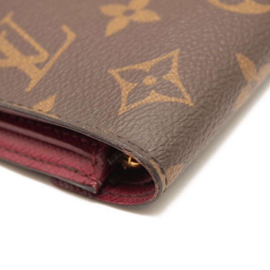 LOUIS VUITTON Monogram Victorine Wallet Fuchsia USED