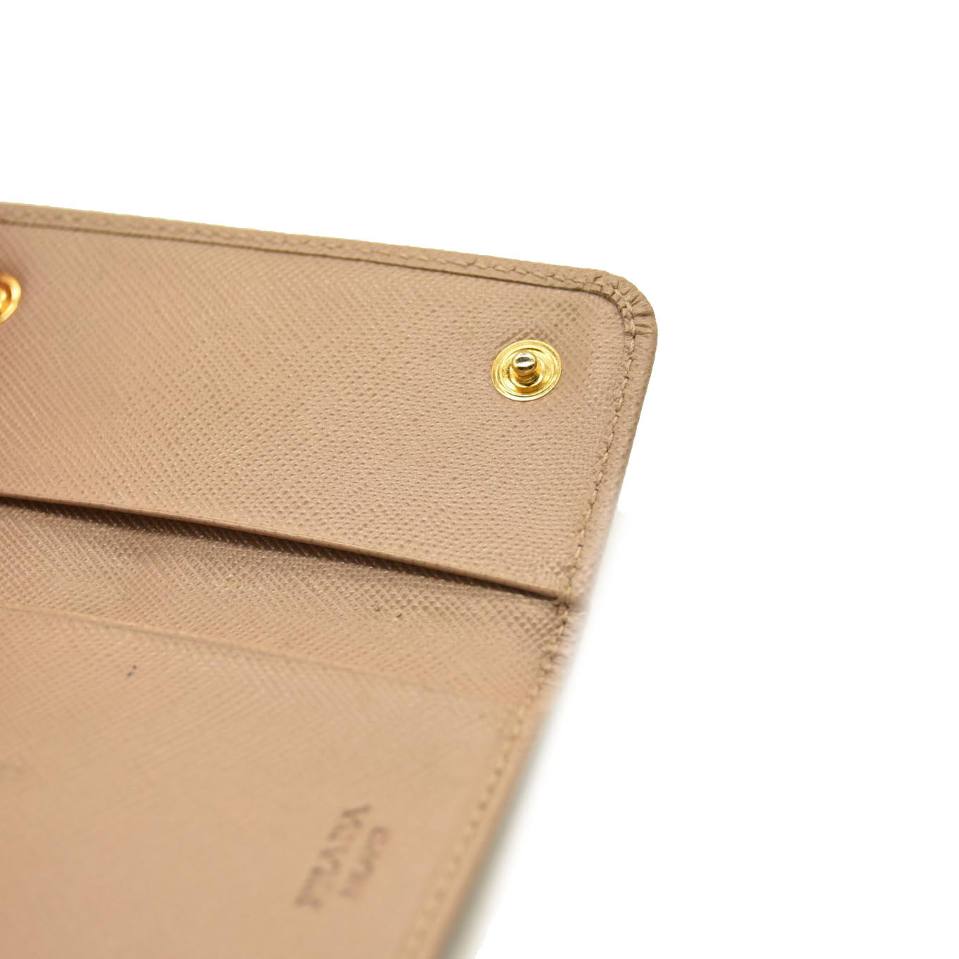 Prada  Saffiano 4 Key Holder Beige