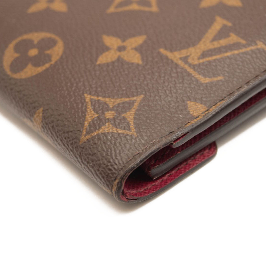 LOUIS VUITTON Monogram Victorine Wallet Fuchsia USED