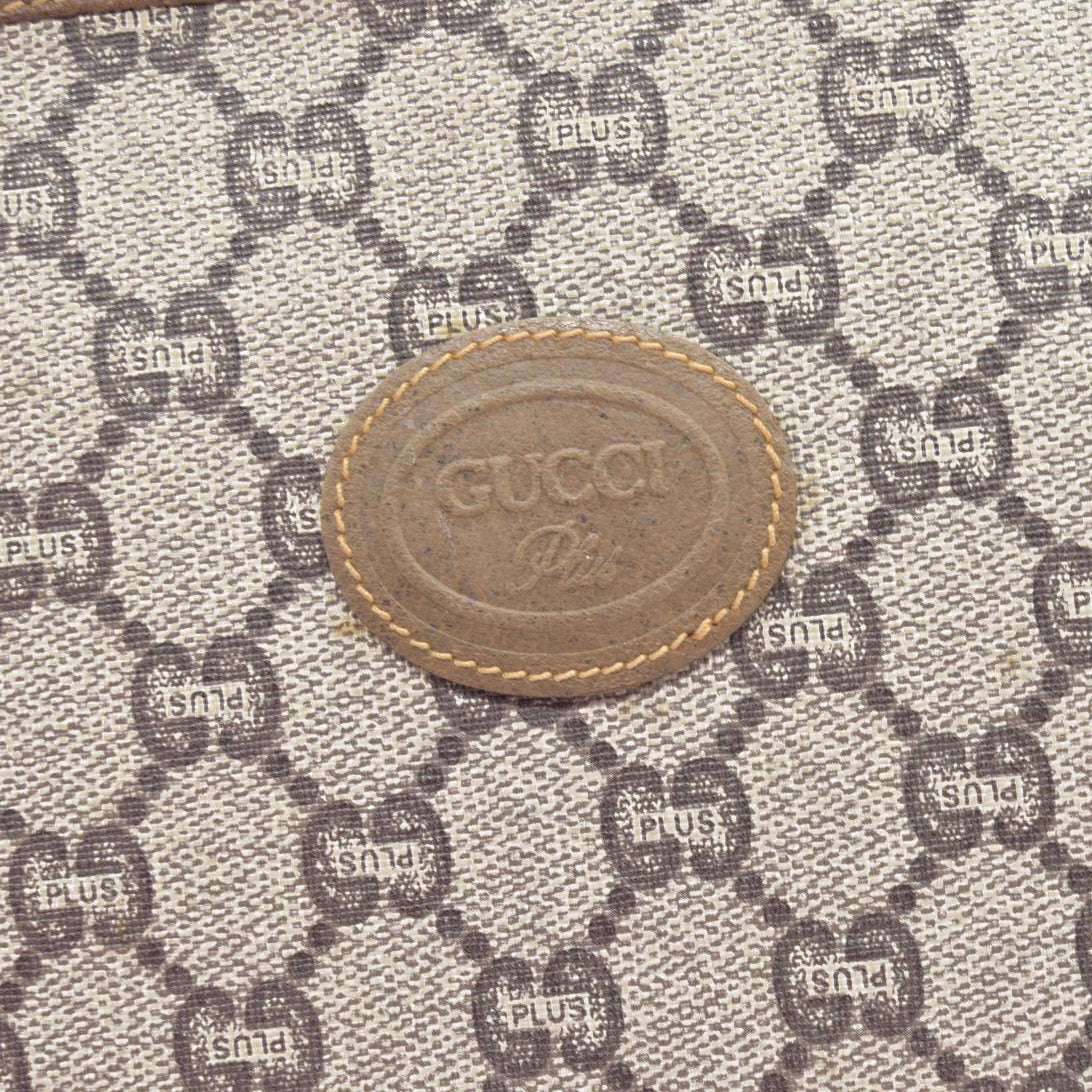 $1100 Gucci GG Gucci Plus PVC Leather Pouch Clutch Bag