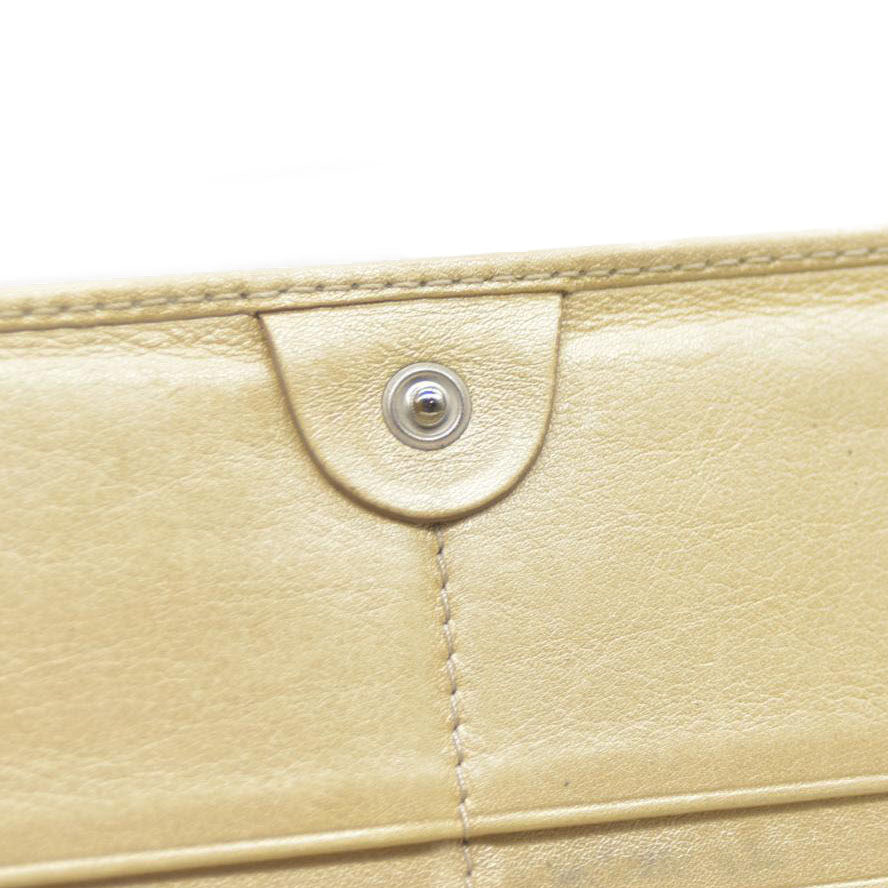 Chloe Paddington Leather Long Bifold Wallet Gold
