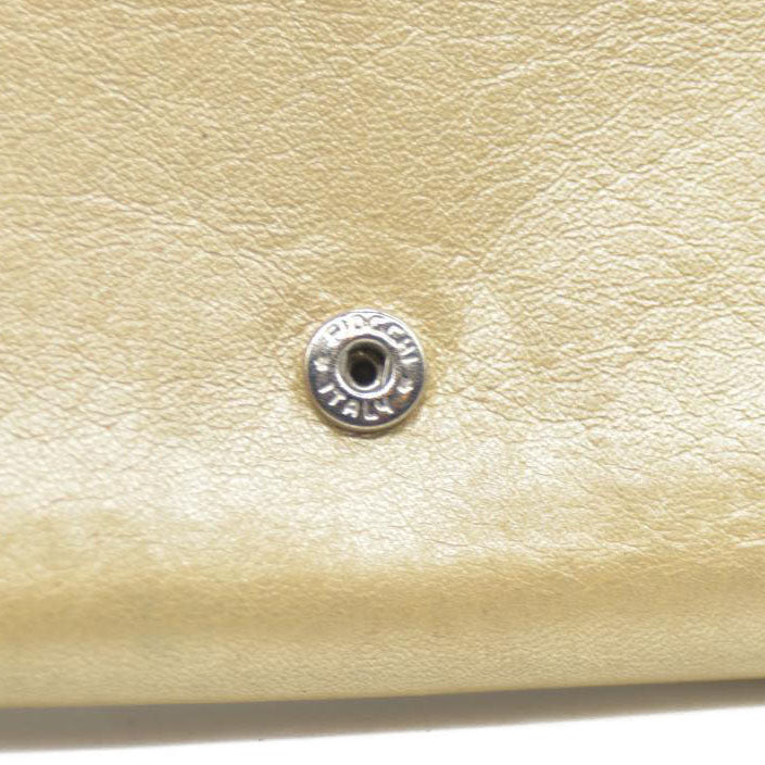 Chloe Paddington Leather Long Bifold Wallet Gold