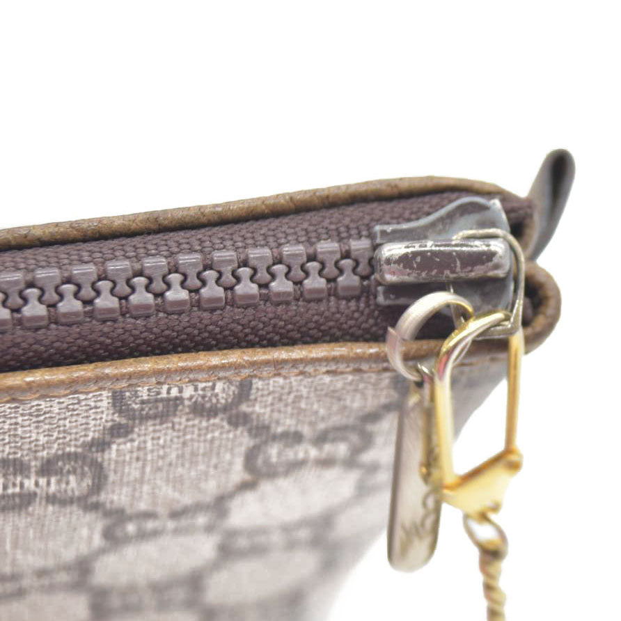 $1100 Gucci GG Gucci Plus PVC Leather Pouch Clutch Bag