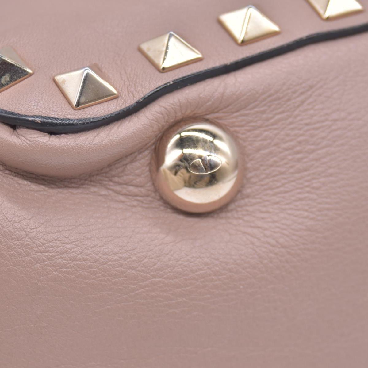 $2450 Valentino Rockstud Top Handle Smalll Shoulder Bag Beige 10021132