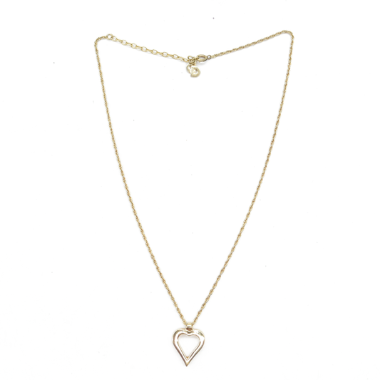 $410 Dior Gold Plated Open Heart Necklace Vintage