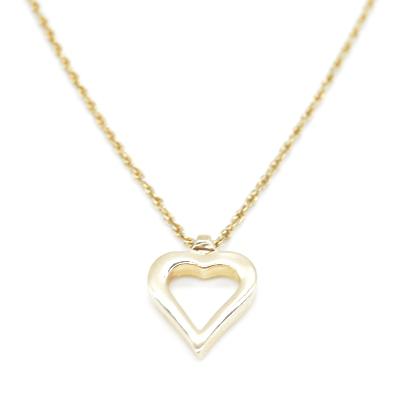 $410 Dior Gold Plated Open Heart Necklace Vintage