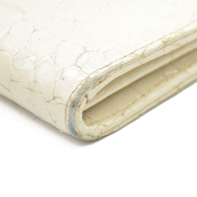 MIU MIU Logo Embossed Leather Zippy Long Wallet White