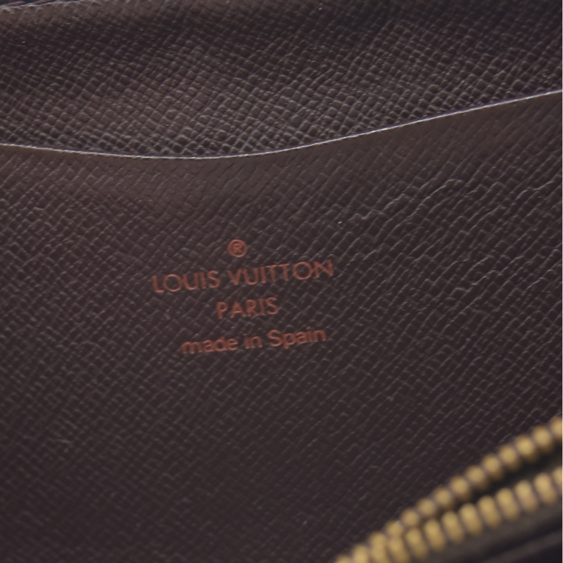 $915 Louis Vuitton Damier Porte Monnaie Zippy Long Wallet Brown CA0040