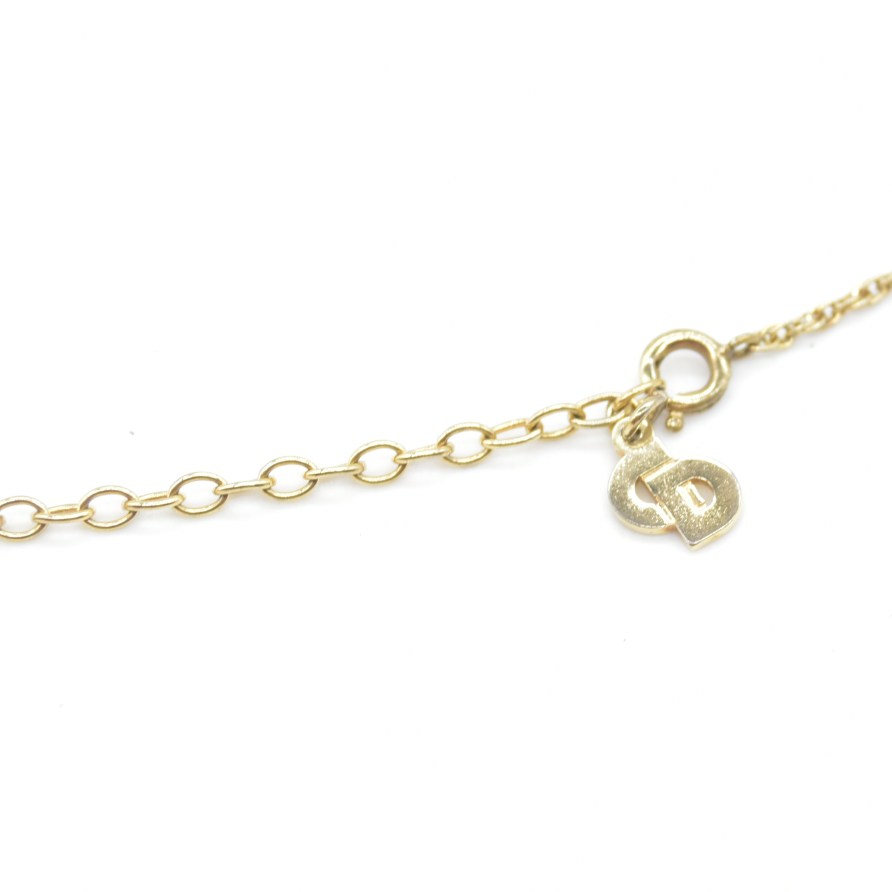 $410 Dior Gold Plated Open Heart Necklace Vintage