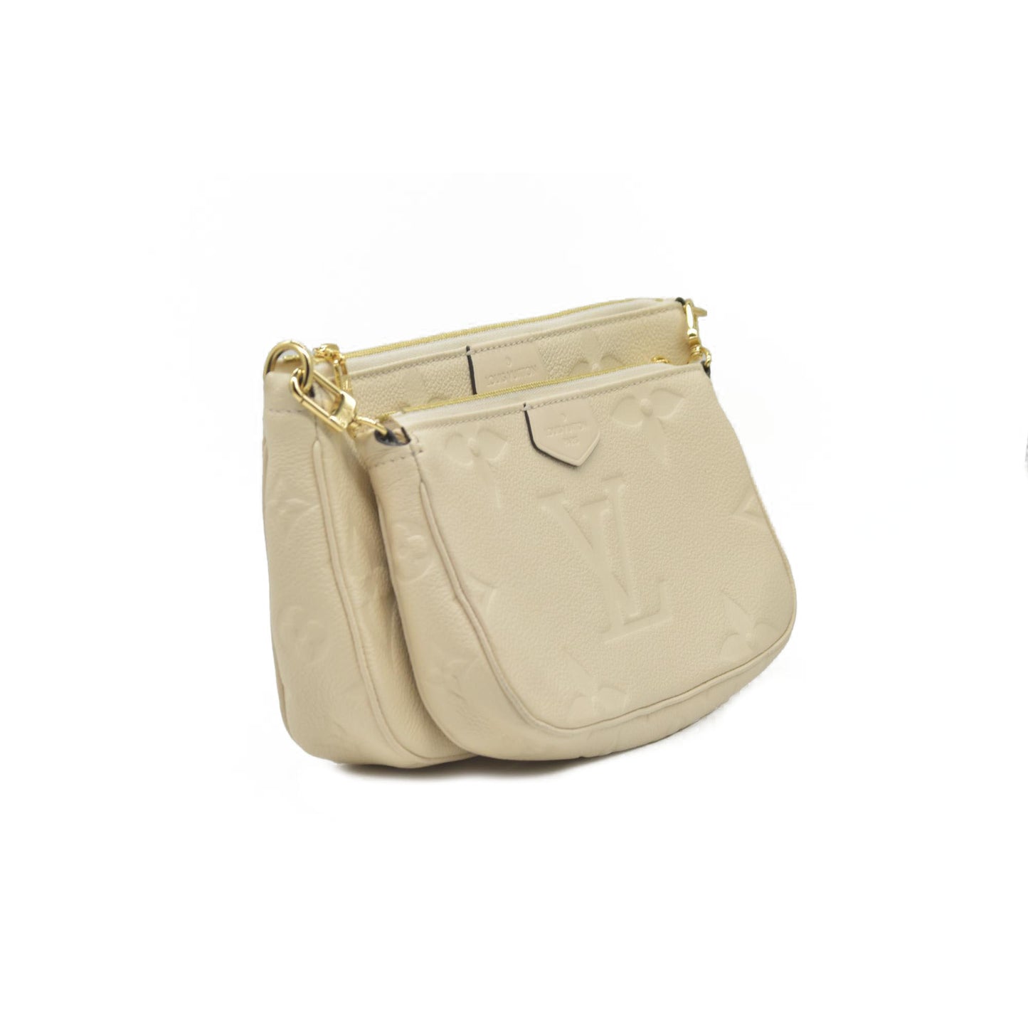 $3100 Louis Vuitton Monogram Giant Multi Pochette Accessoires Empreinte Cream
