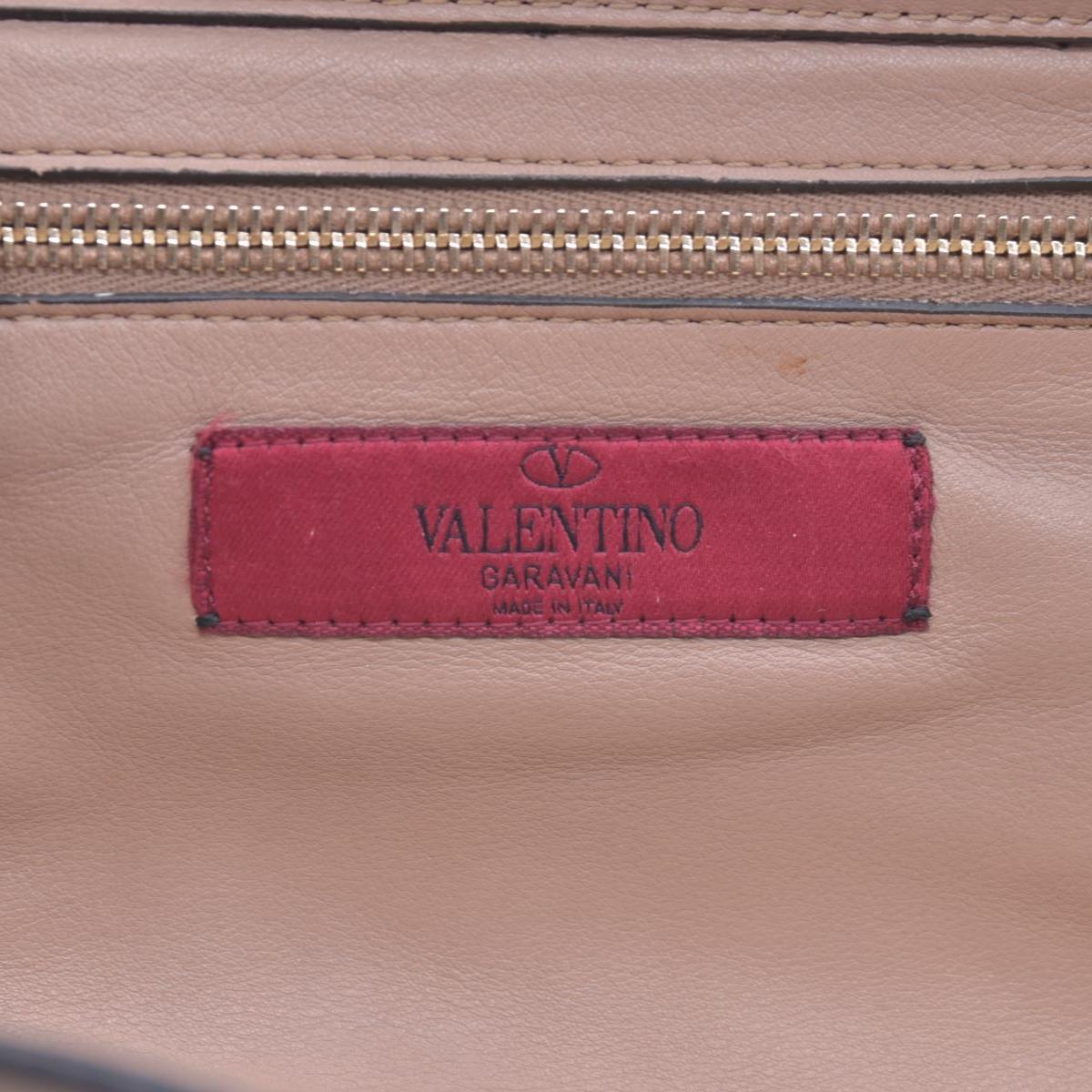 $2450 Valentino Rockstud Top Handle Smalll Shoulder Bag Beige 10021132
