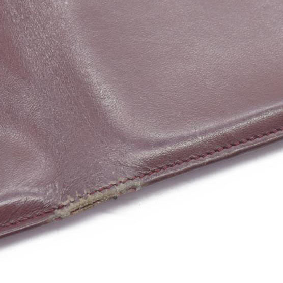 $580 Must de Cartier Leather Bifold Wallet Bordeaux