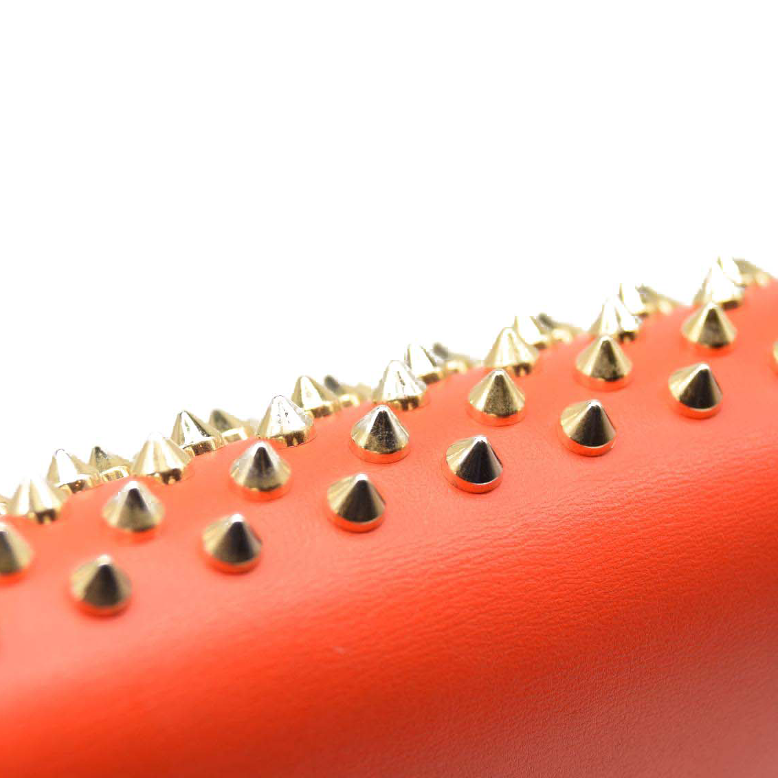 CHRISTIAN LOUBOUTIN Calfskin Spikes Paloma Clutch Red