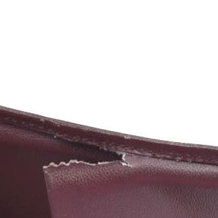 $580 Must de Cartier Leather Bifold Wallet Bordeaux