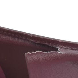 $580 Must de Cartier Leather Bifold Wallet Bordeaux