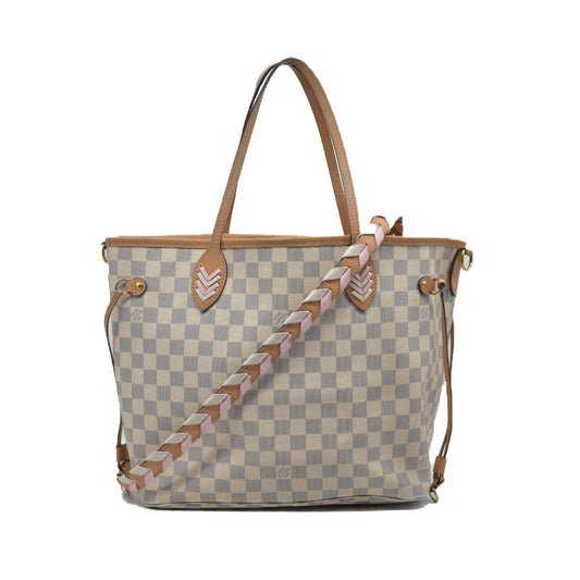 $2030 Louis Vuitton Damier Azur Braided Neverfull MM