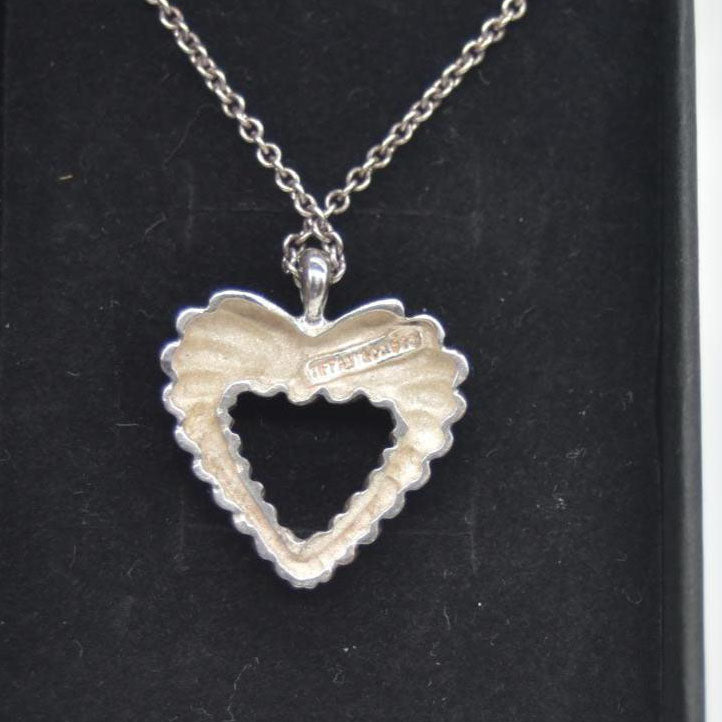 $390 Tiffany & Co. Twisted Heart Pendant Necklace Sterling Silver CONSIGNMENT