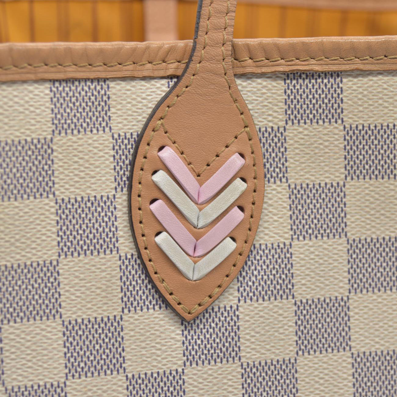$2500 Louis Vuitton Damier Azur Braided Neverfull MM
