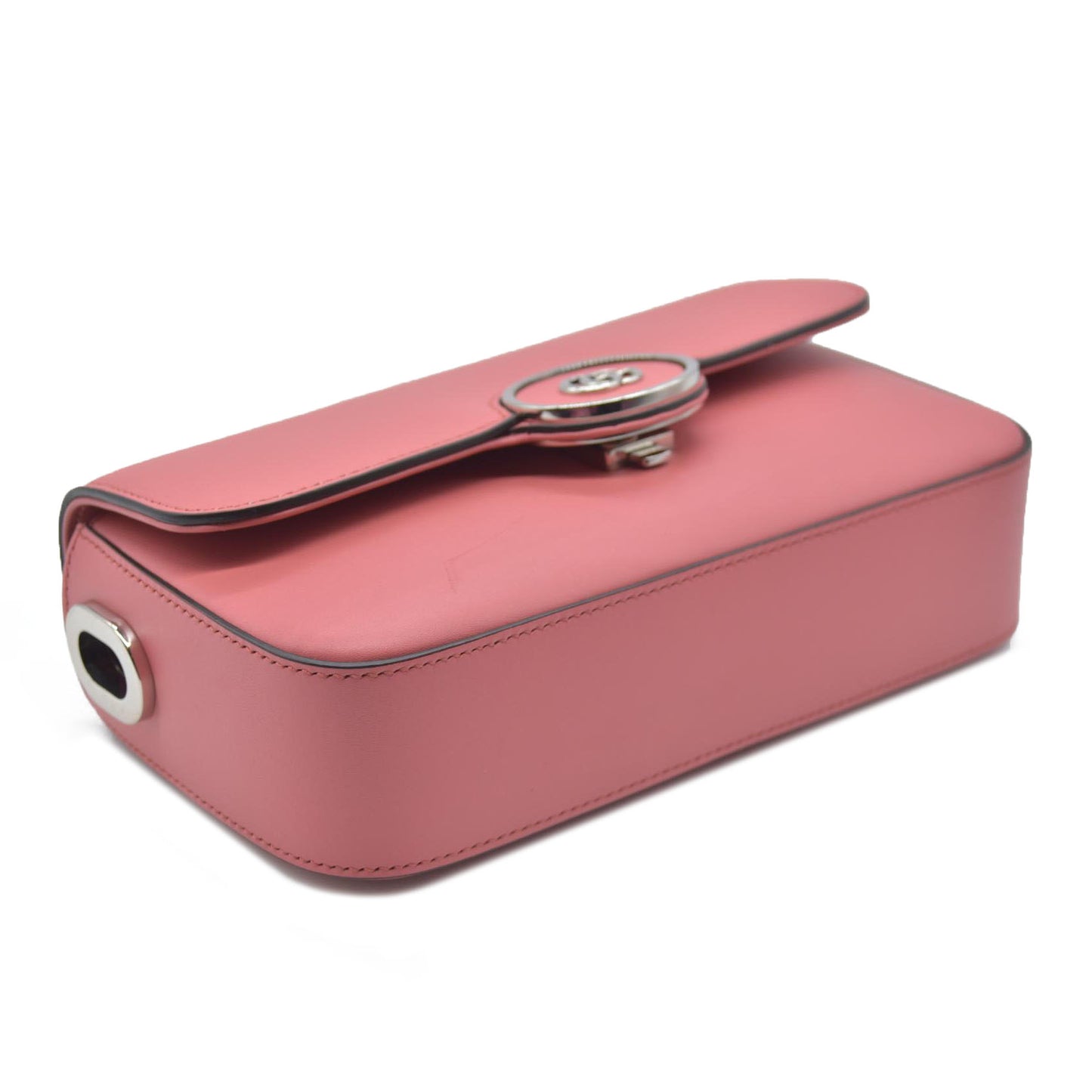 $2980 Gucci Senna Calfskin Petite GG Top Handle Shoulder Bag Pink