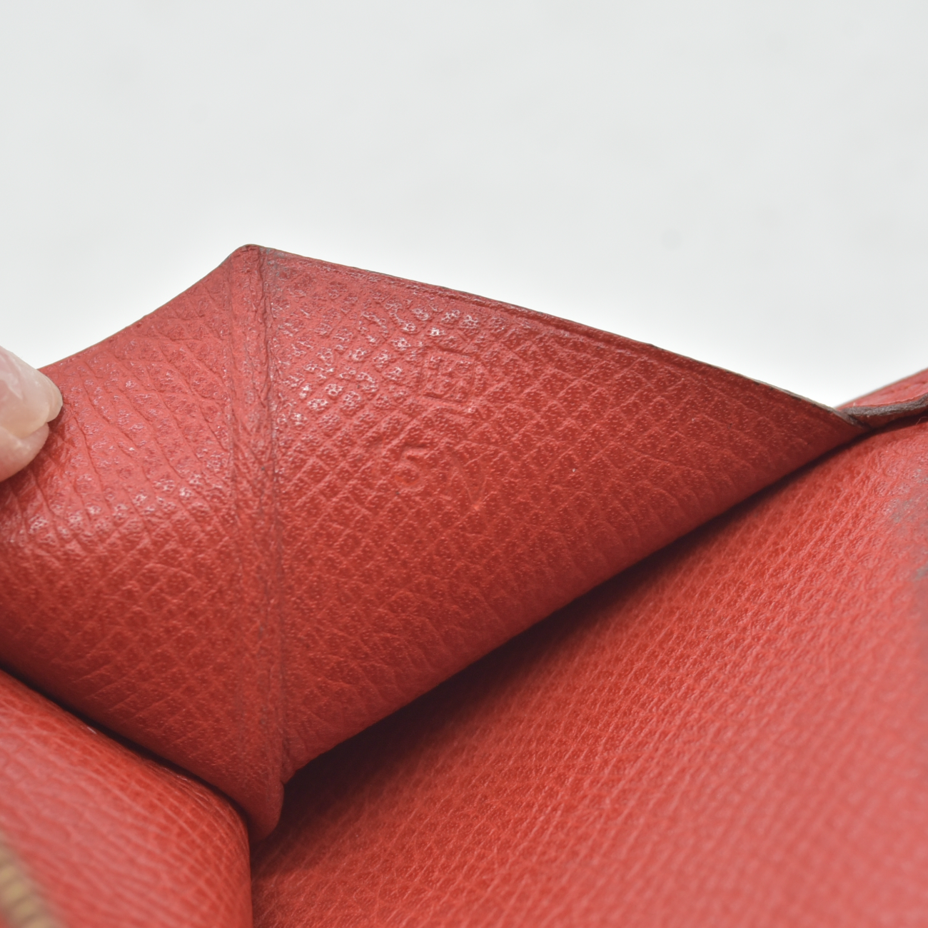 $4100 Hermes Epsom Bearn Gusset Wallet Rouge