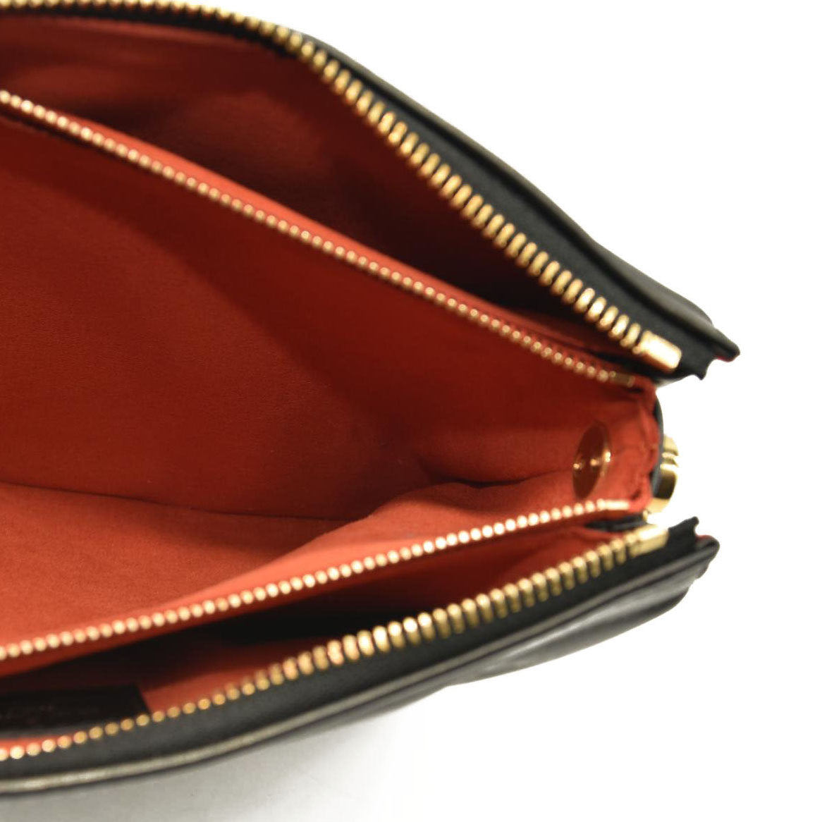 LOUIS VUITTON Lambskin Embossed Monogram Coussin BB Black