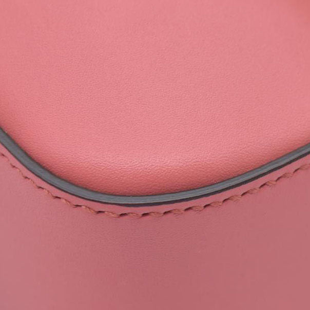 $2980 Gucci Senna Calfskin Petite GG Top Handle Shoulder Bag Pink