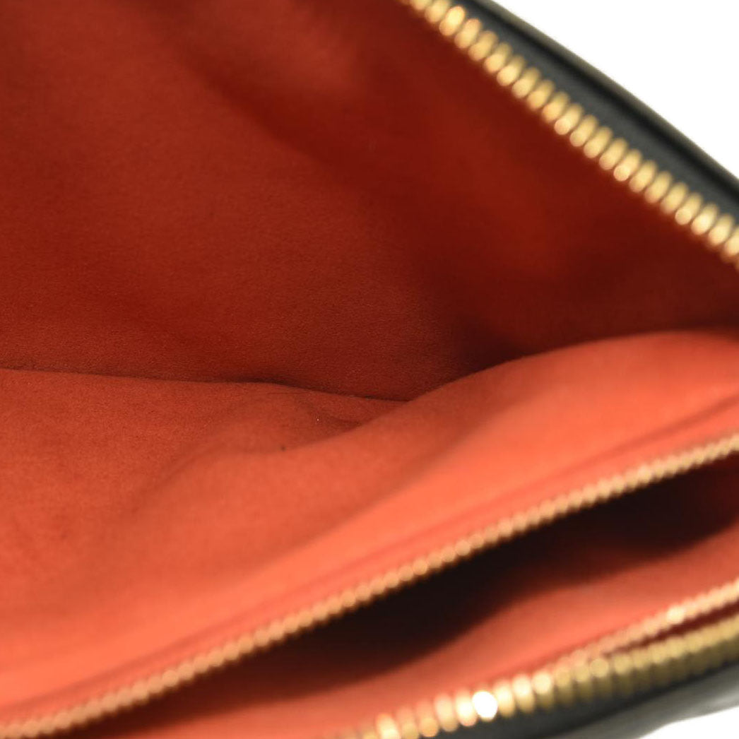 LOUIS VUITTON Lambskin Embossed Monogram Coussin BB Black